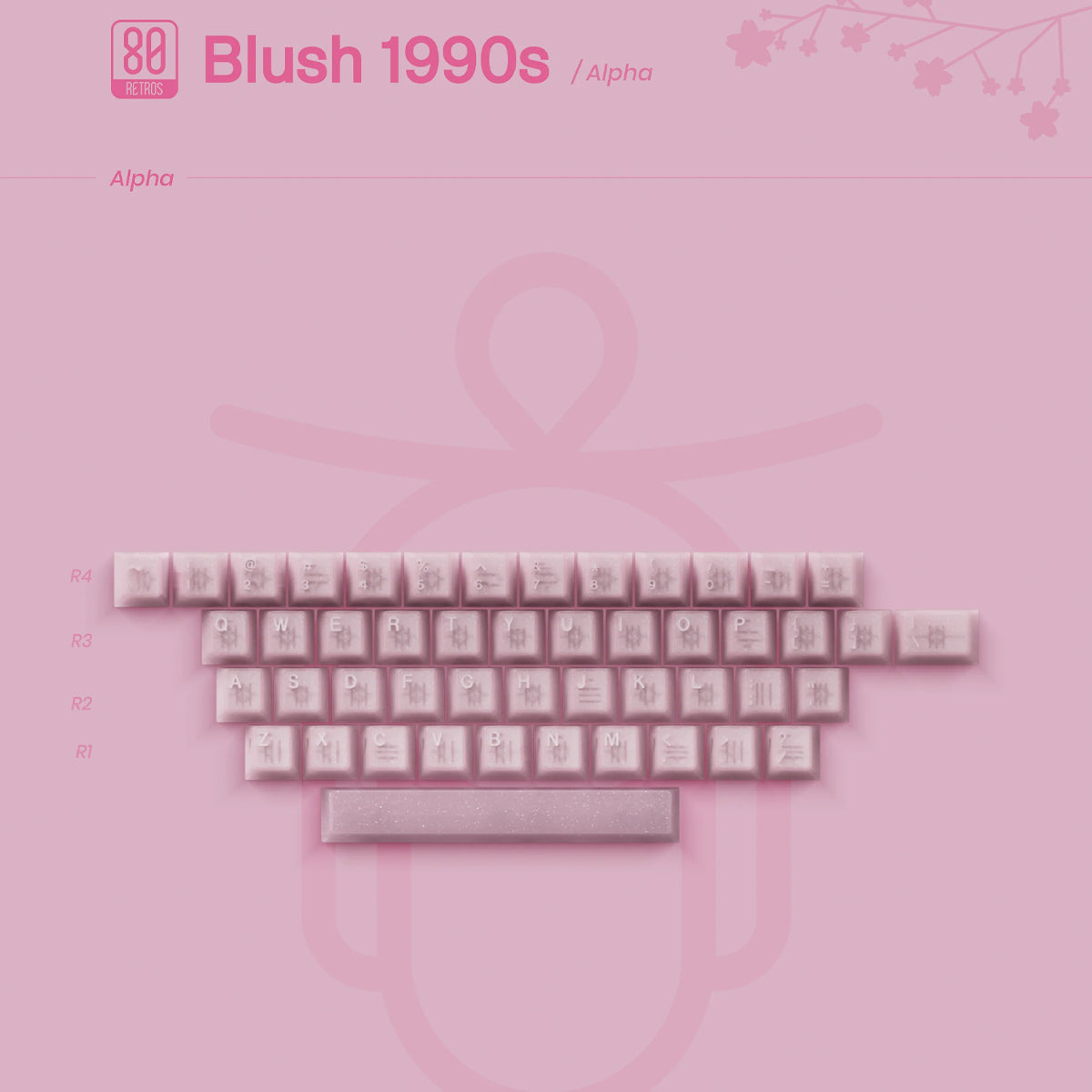 80Retros 1990s Blush Keycaps