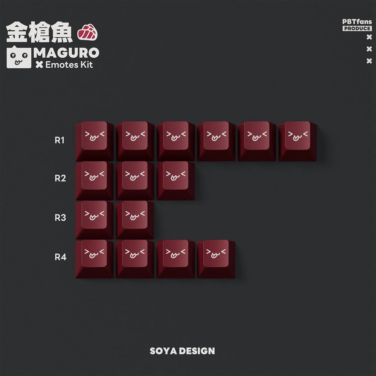 PBTfans Maguro Keycaps