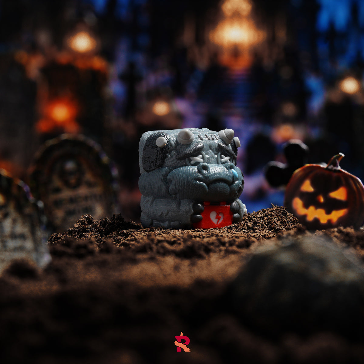 Abandoned Pets Halloween Artisan Keycap
