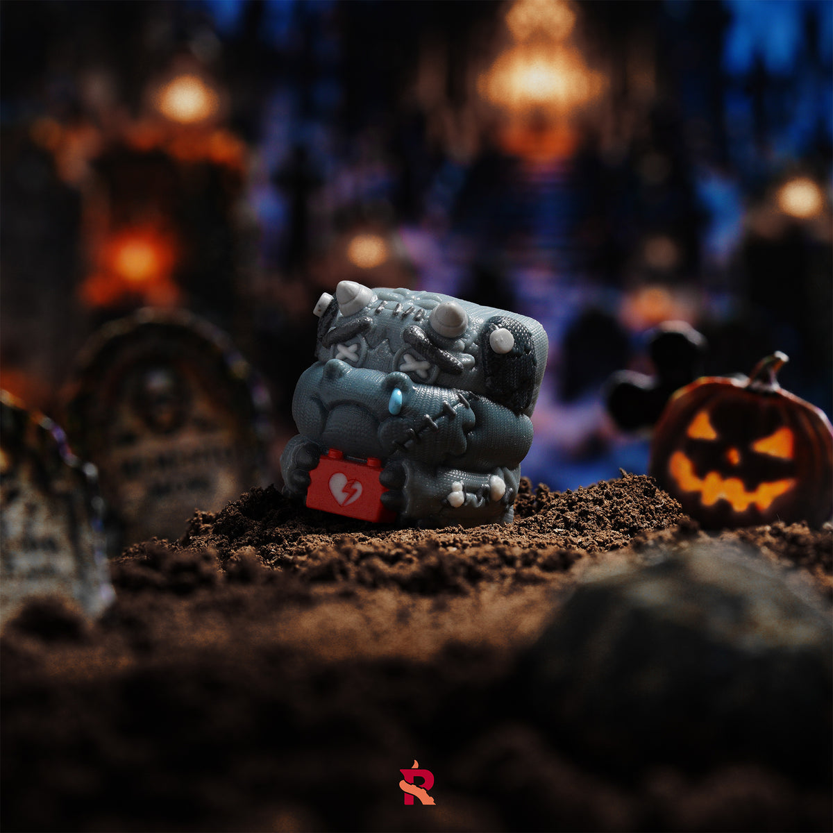 Abandoned Pets Halloween Artisan Keycap
