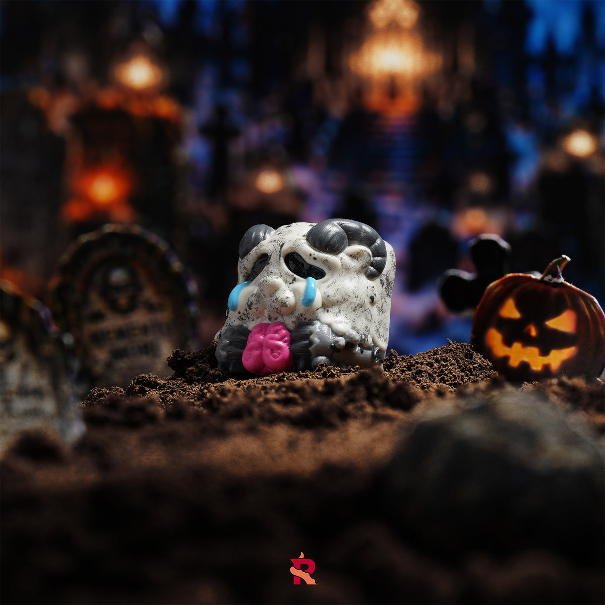 Abandoned Pets Halloween Artisan Keycap
