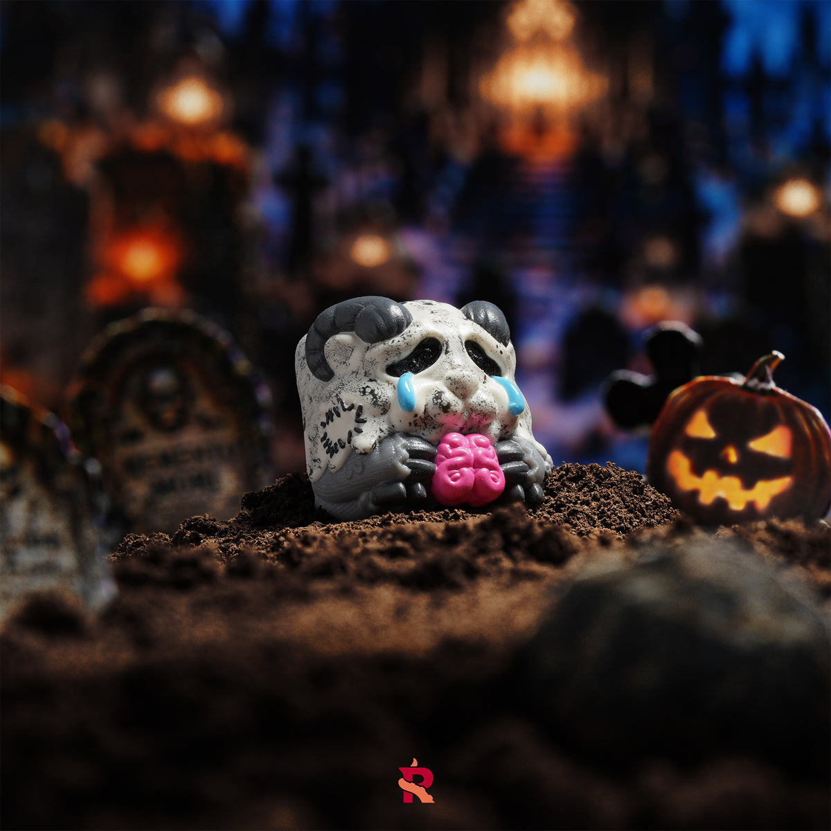 Abandoned Pets Halloween Artisan Keycap