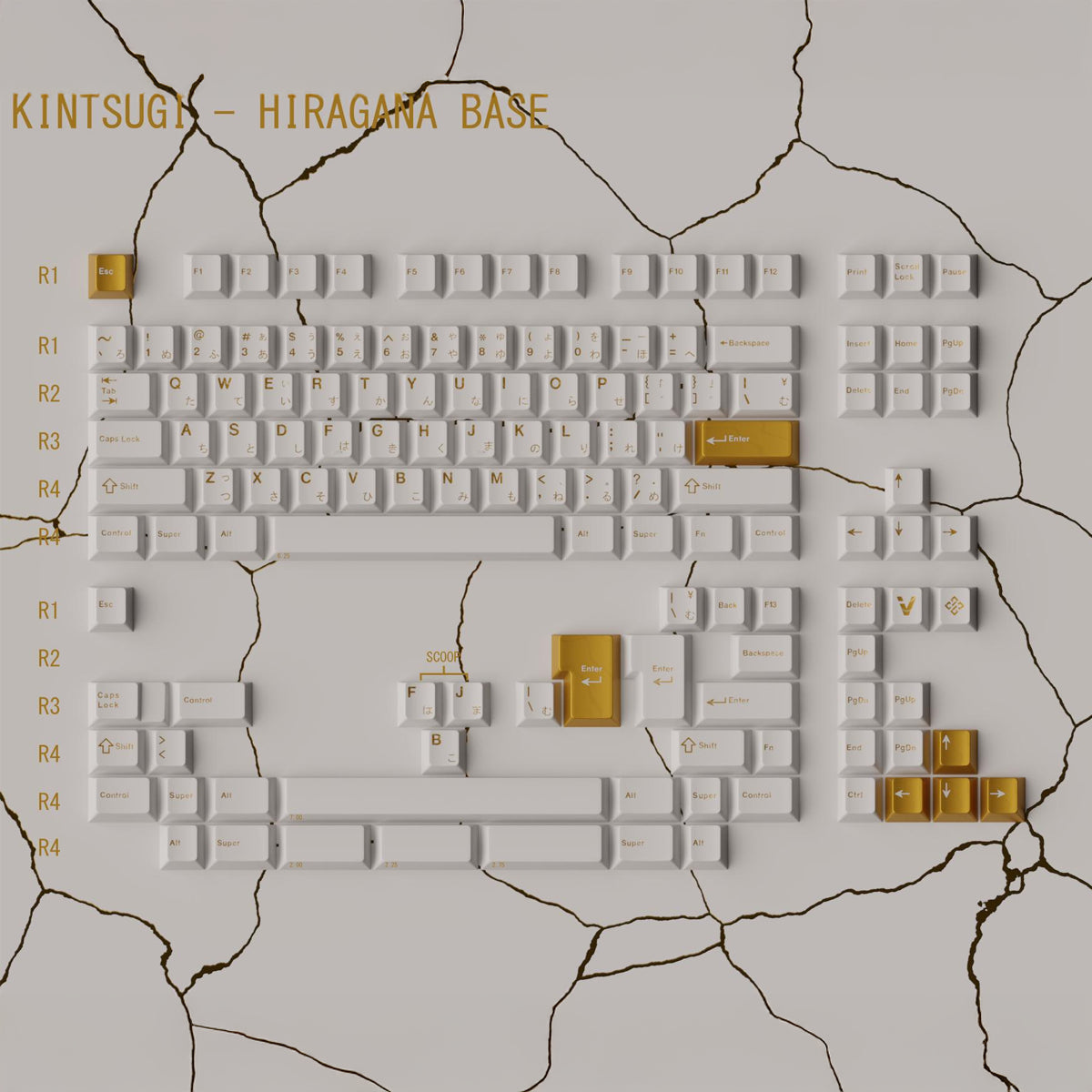 Keykobo Kintsugi Shiro Keycaps