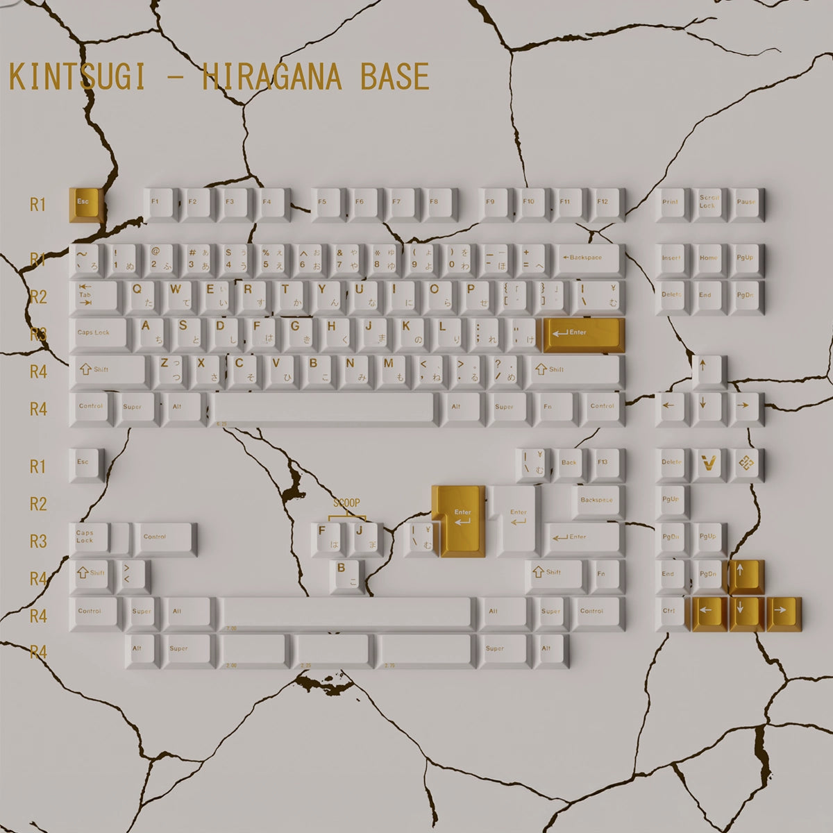 Keykobo Kintsugi Shiro Keycaps