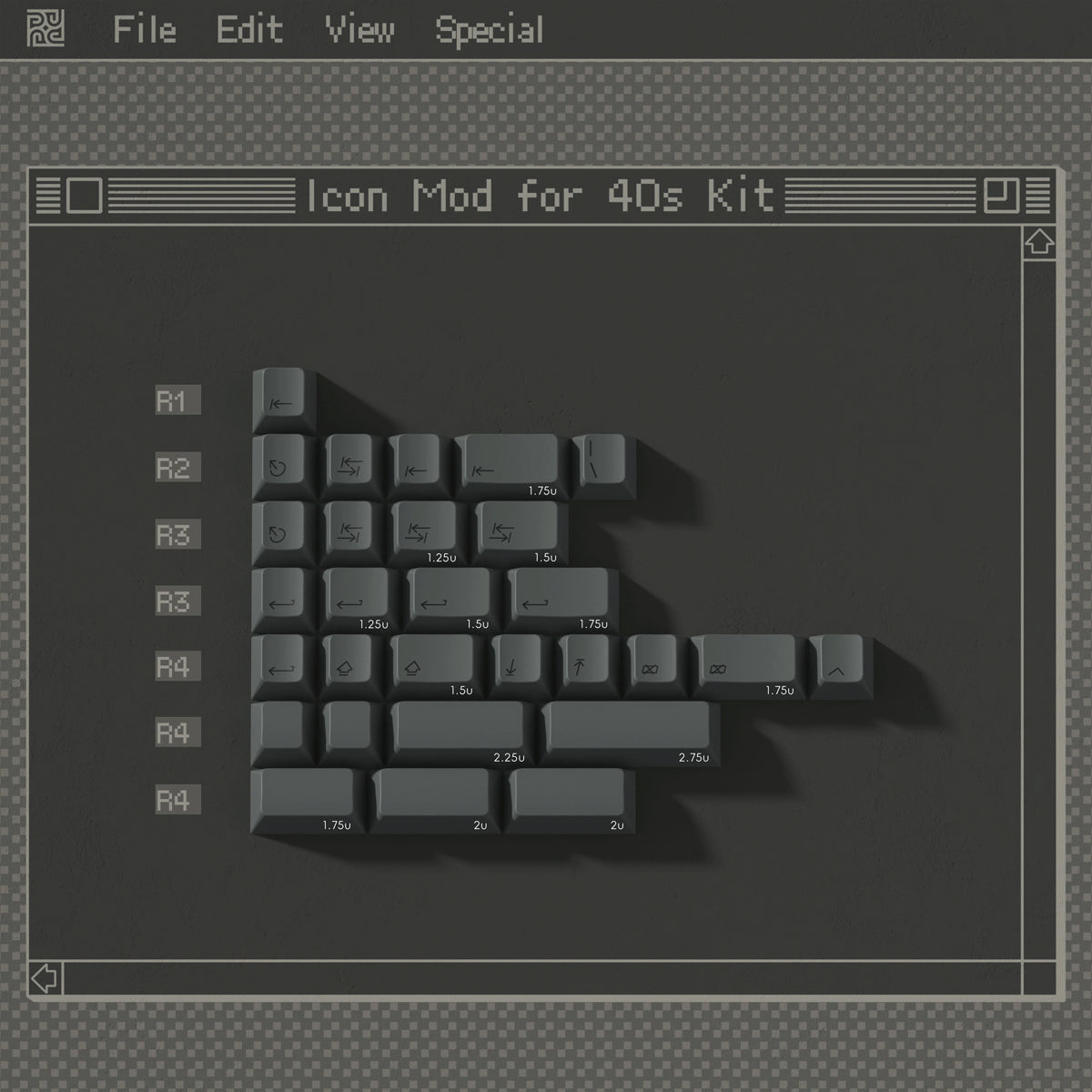 PBTfans 1984 Dark Keycaps