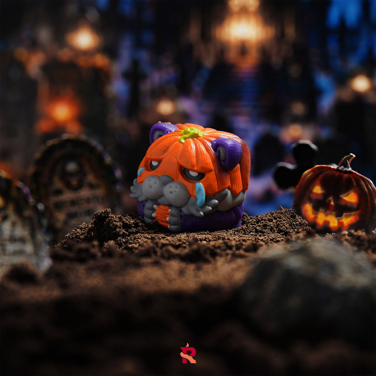 Abandoned Pets Halloween Artisan Keycap