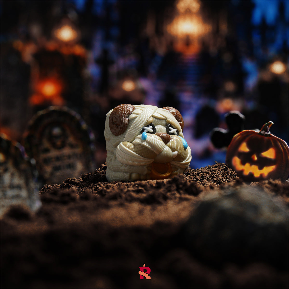 Abandoned Pets Halloween Artisan Keycap