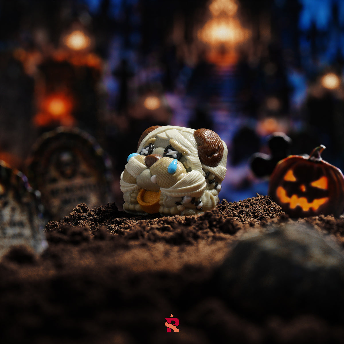 Abandoned Pets Halloween Artisan Keycap