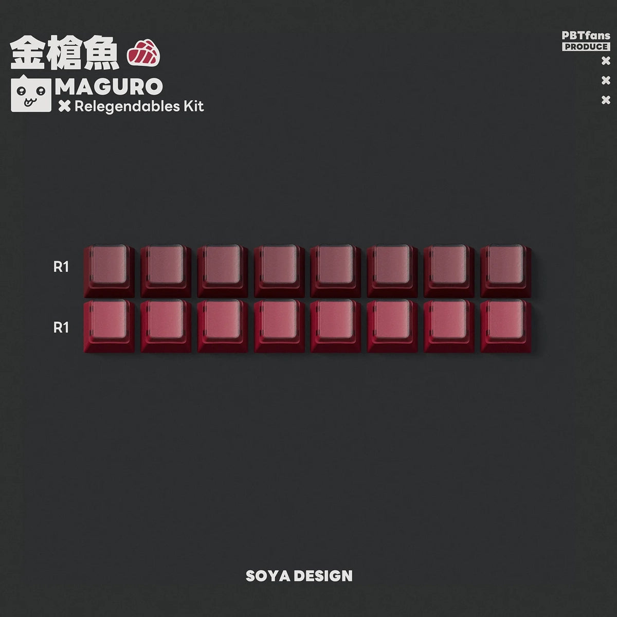 PBTfans Maguro Keycaps