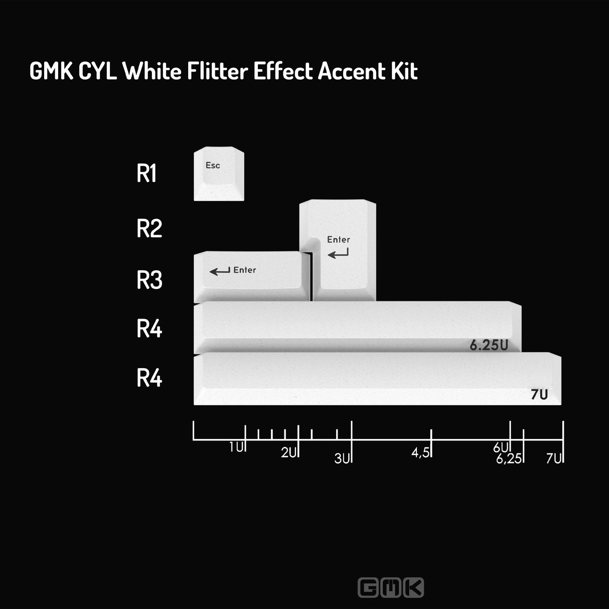 GMK CYL Flitter Effect Accent Keycaps