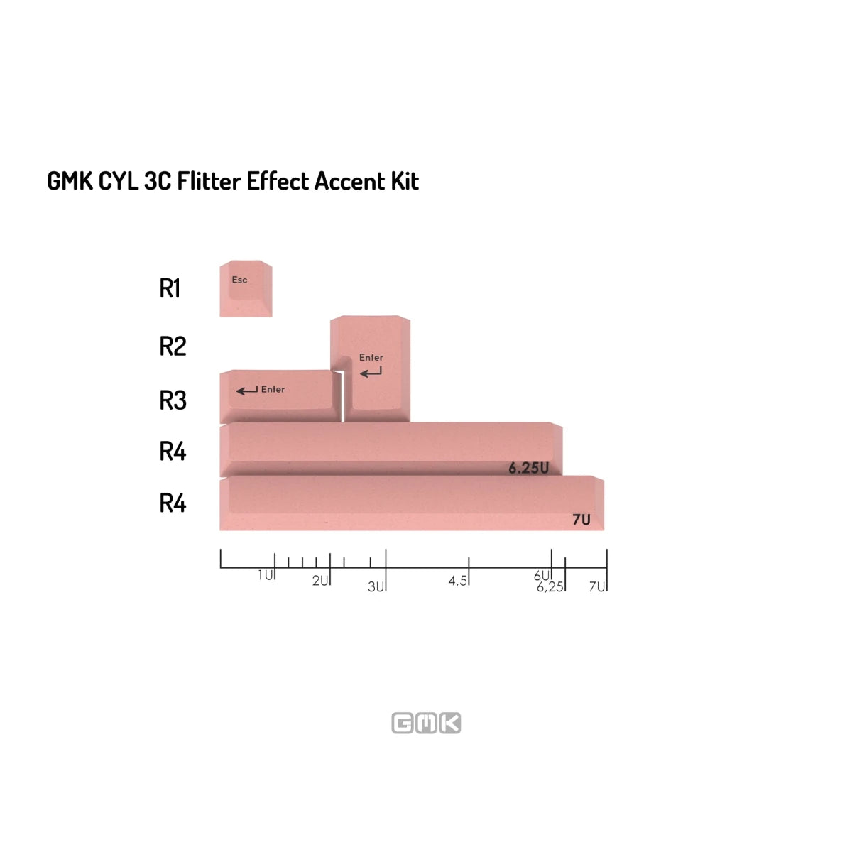 GMK CYL Flitter Effect Accent Keycaps - Divinikey