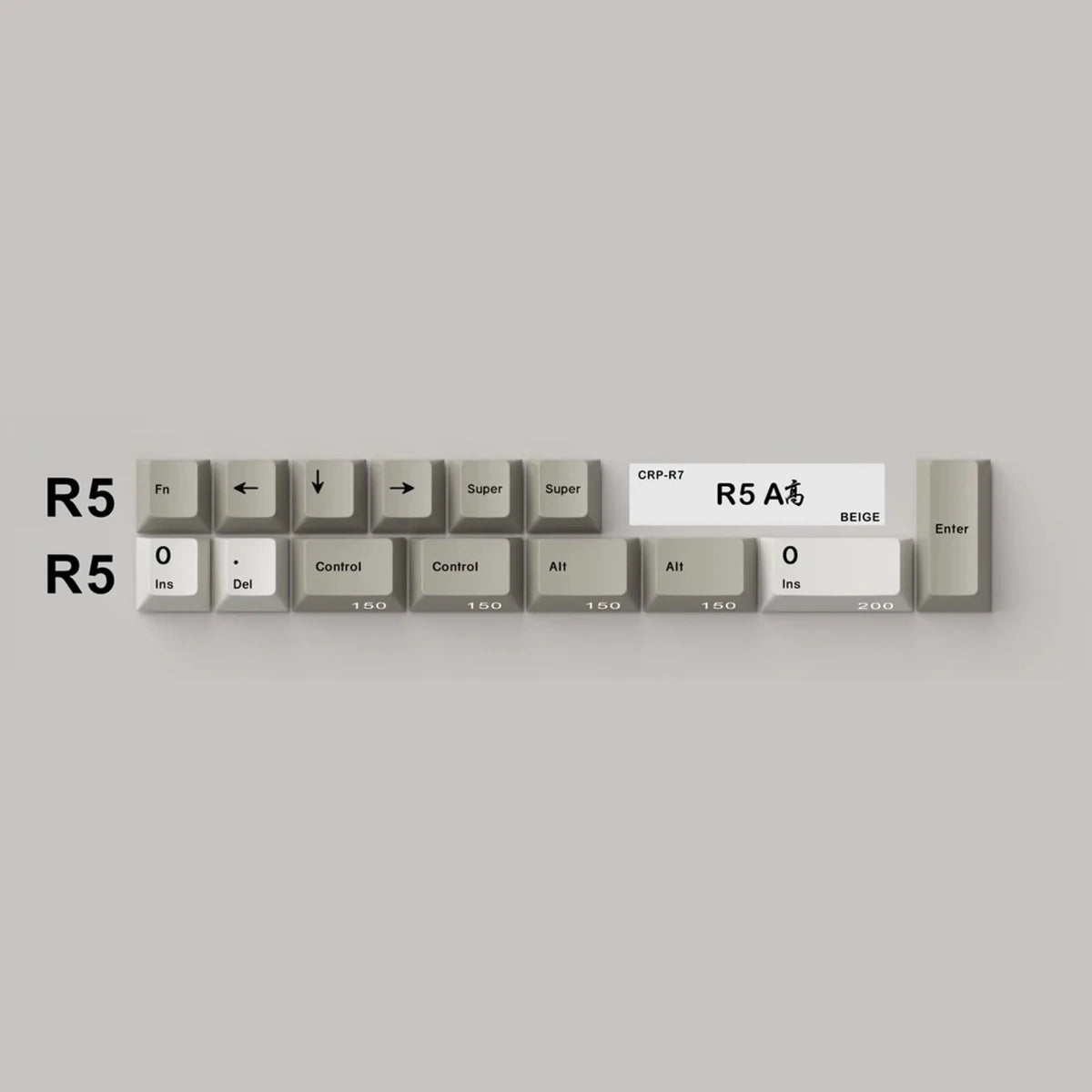 Hammerworks CRP R7 Beige Keycaps - Divinikey