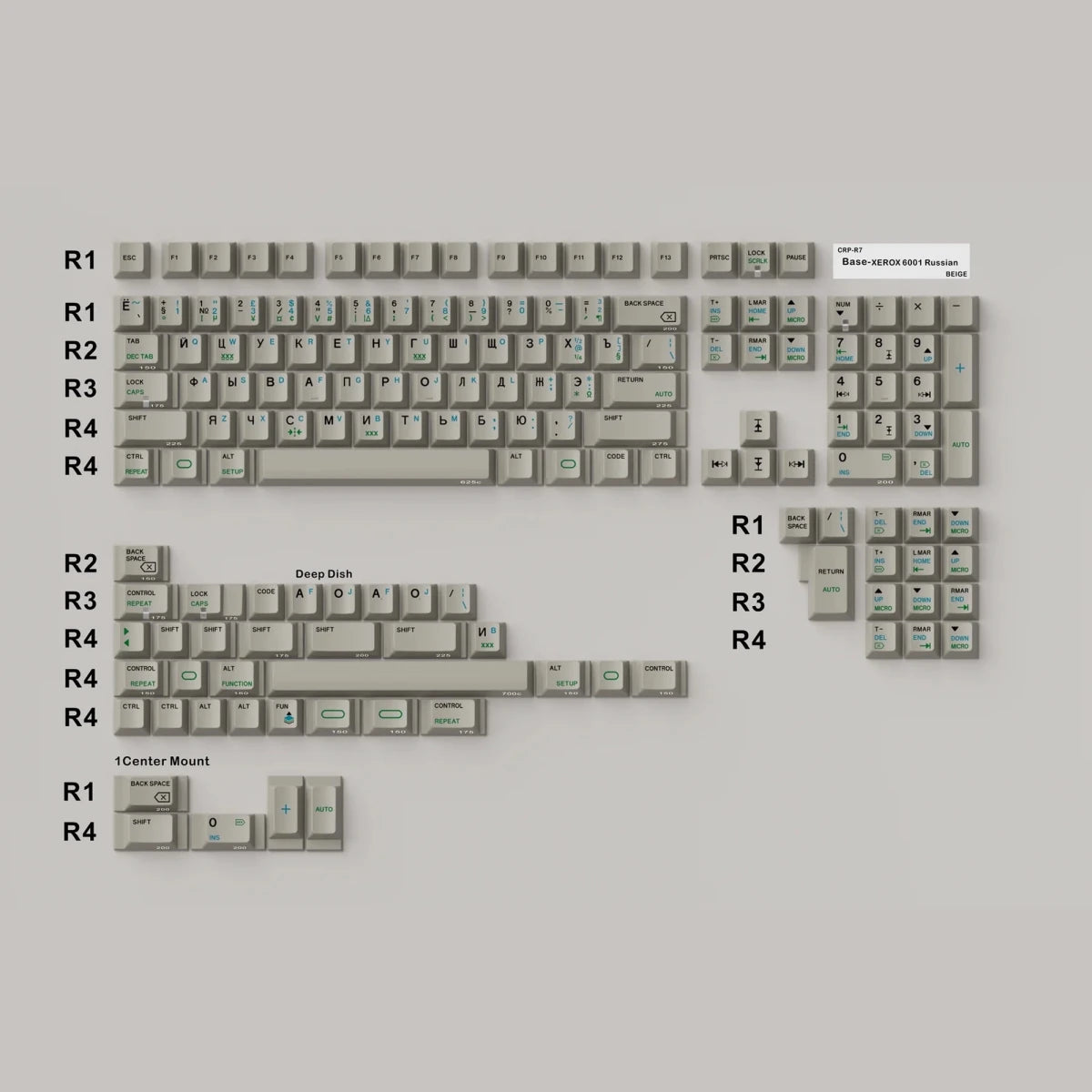 Hammerworks CRP R7 Beige Keycaps - Divinikey