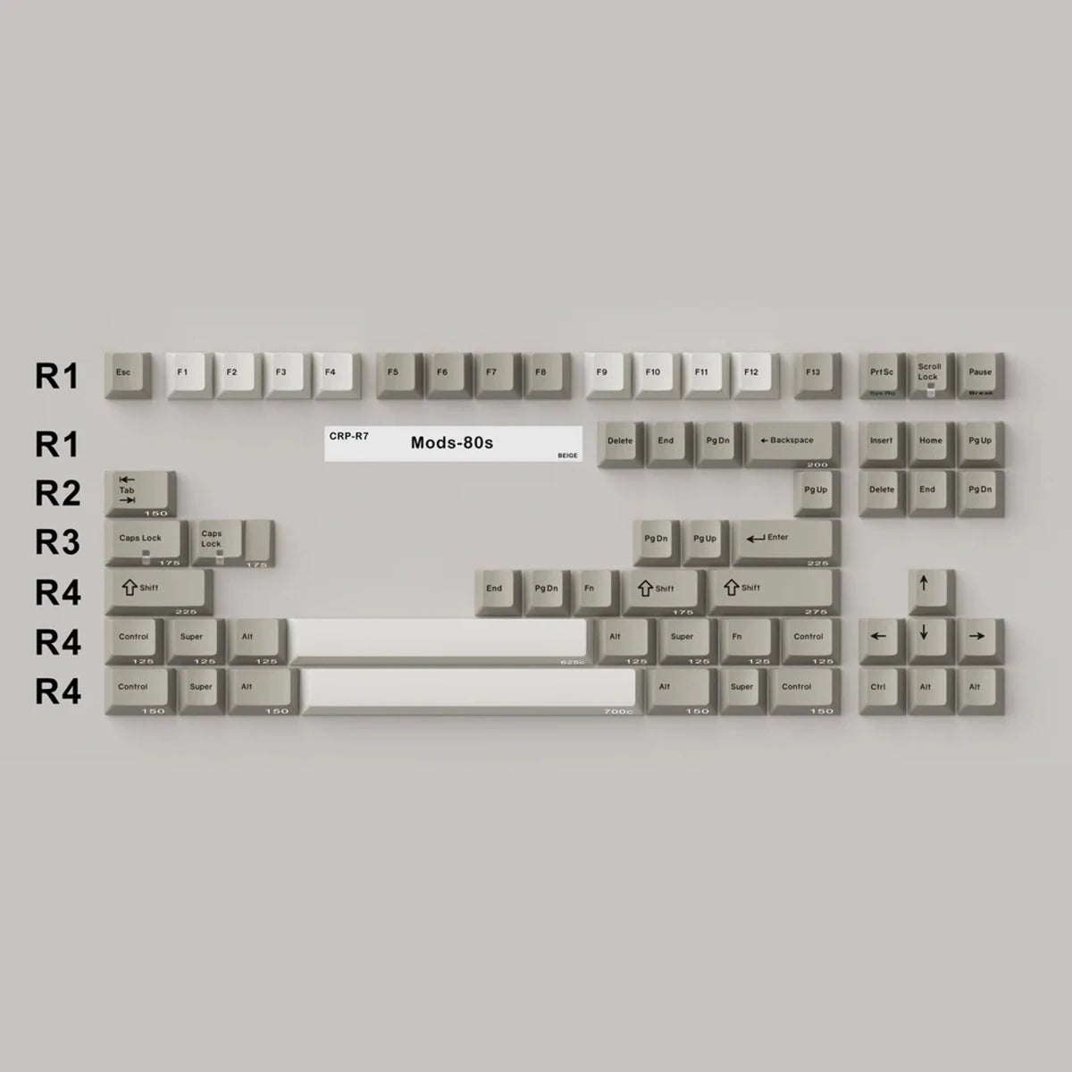 Hammerworks CRP R7 Beige Keycaps - Divinikey