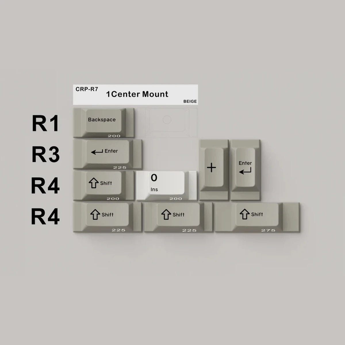 Hammerworks CRP R7 Beige Keycaps - Divinikey
