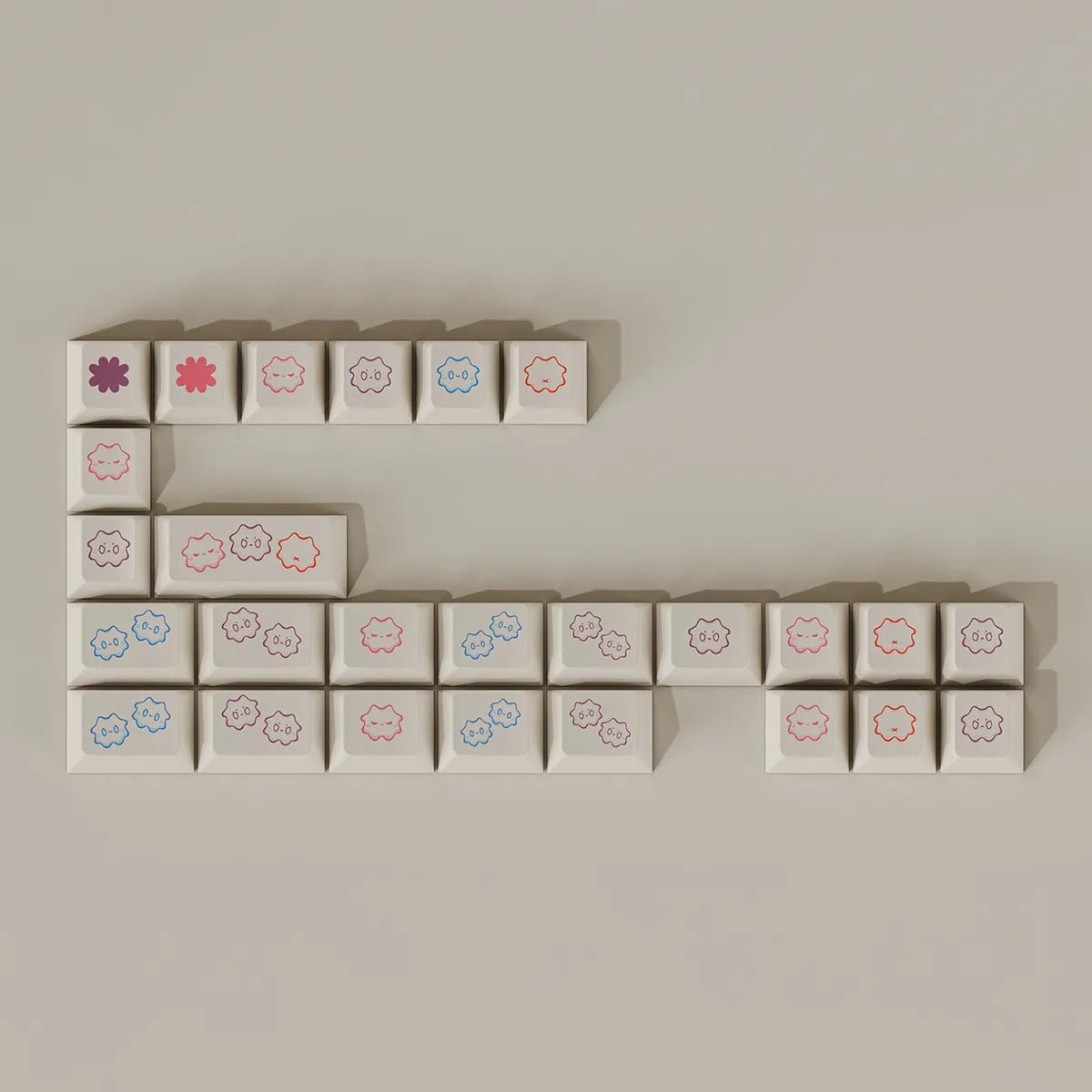 HIBI Office Beige Keycaps - Divinikey