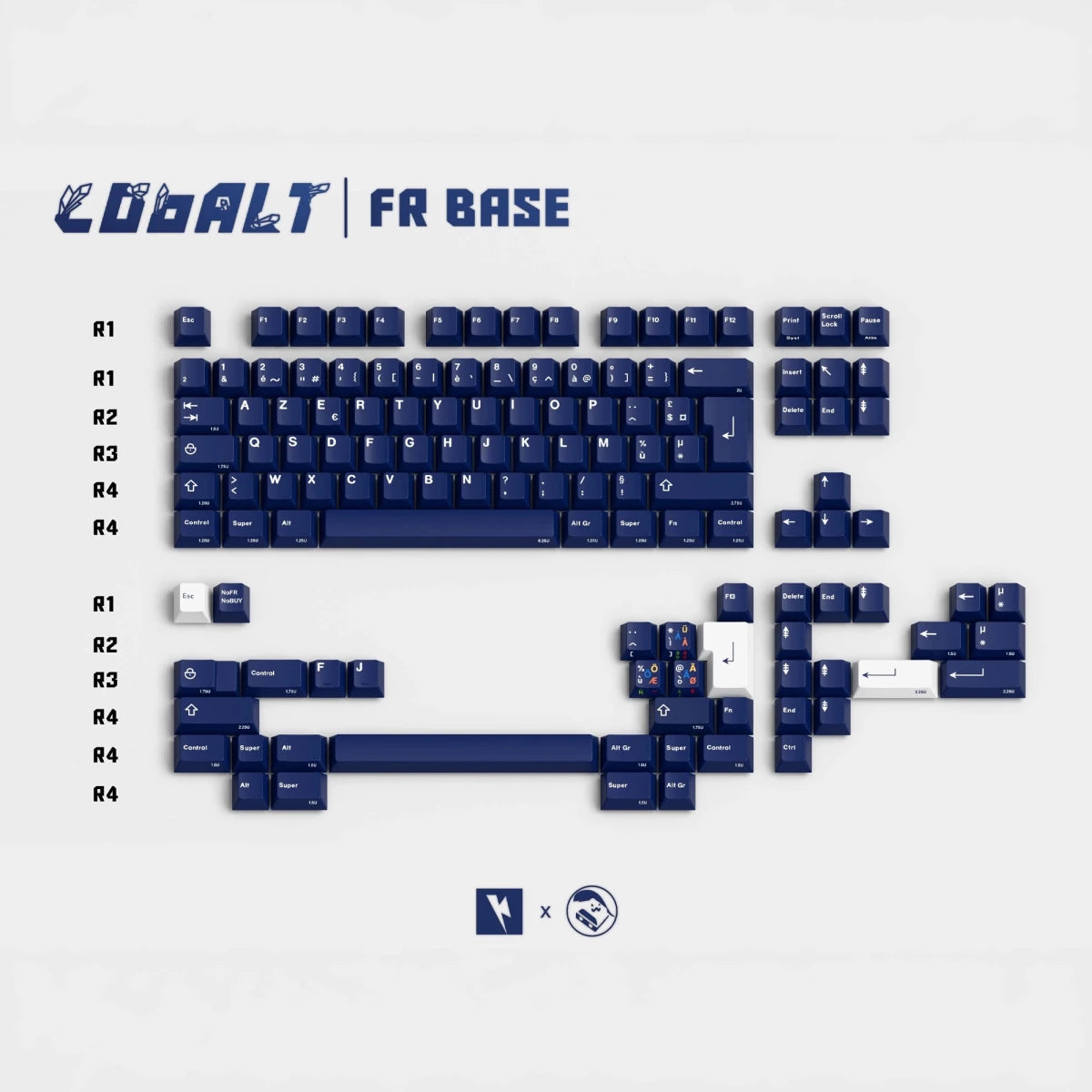 Keykobo Cobalt Keycaps - Divinikey