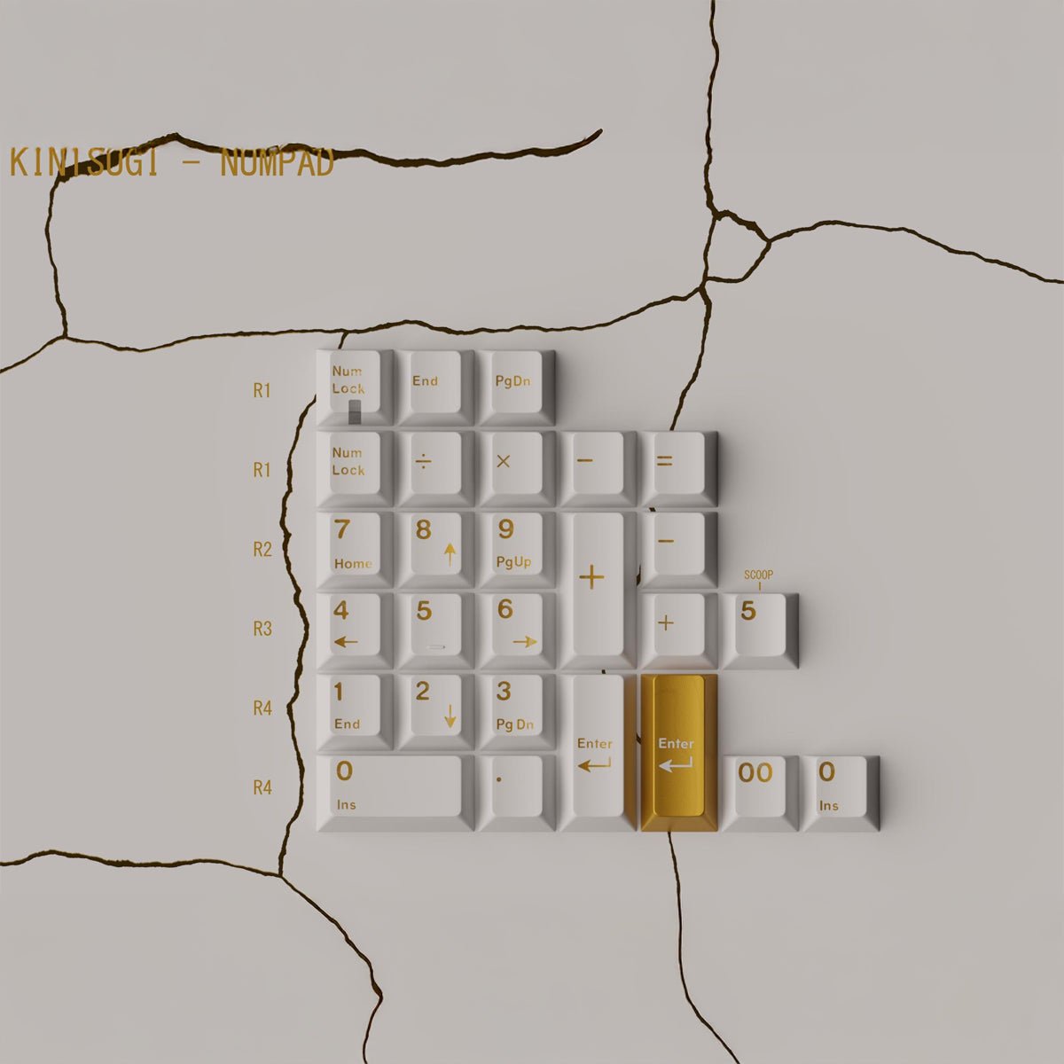 Keykobo Kintsugi Shiro Keycaps - Divinikey