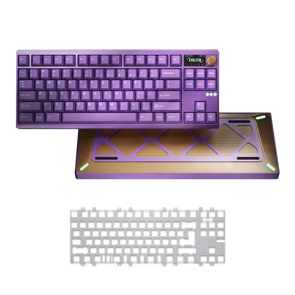 Meletrix Zoom DYNA TKL Keyboard - Eggplant Purple - Divinikey