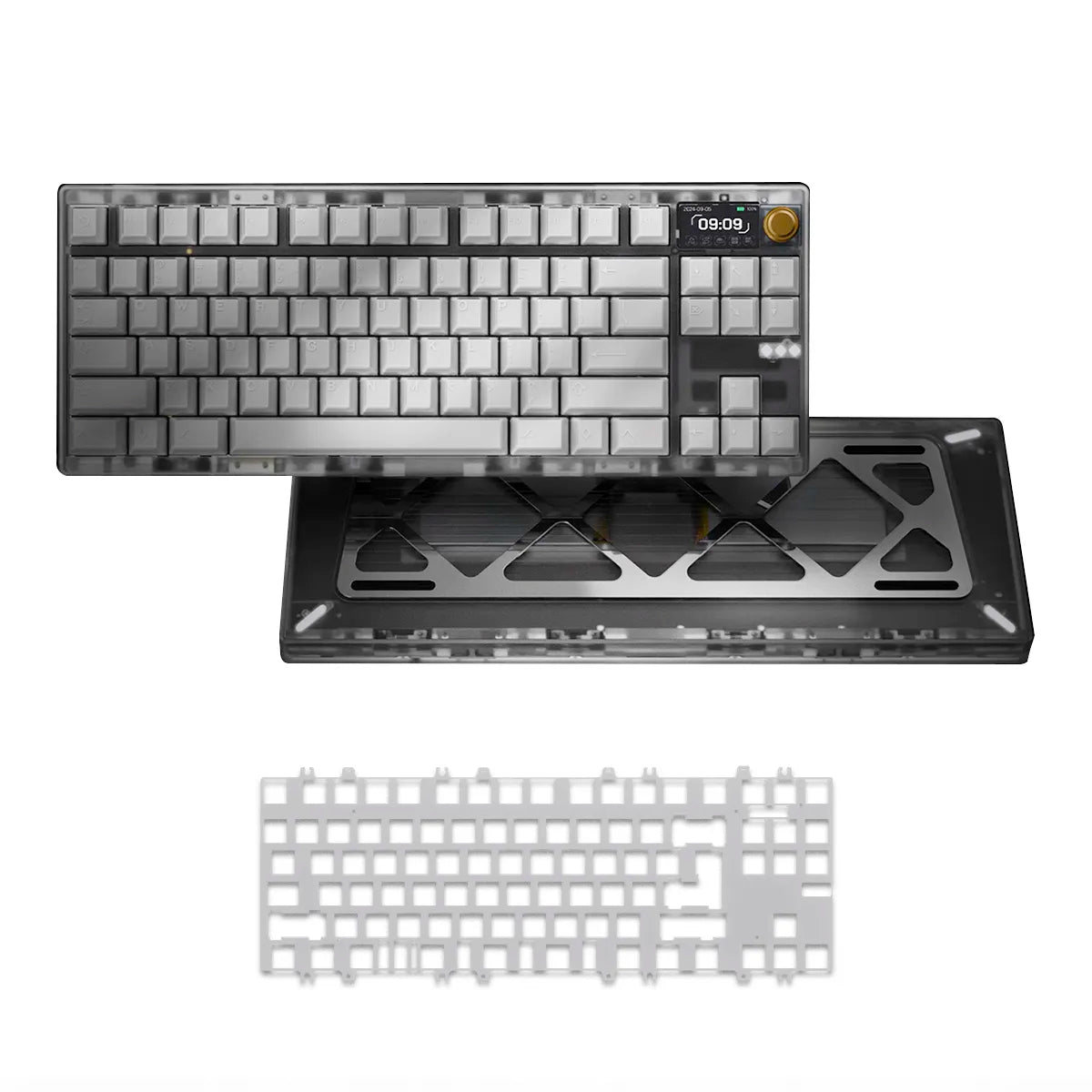 Meletrix Zoom DYNA TKL Keyboard - Frosted Clear - Divinikey