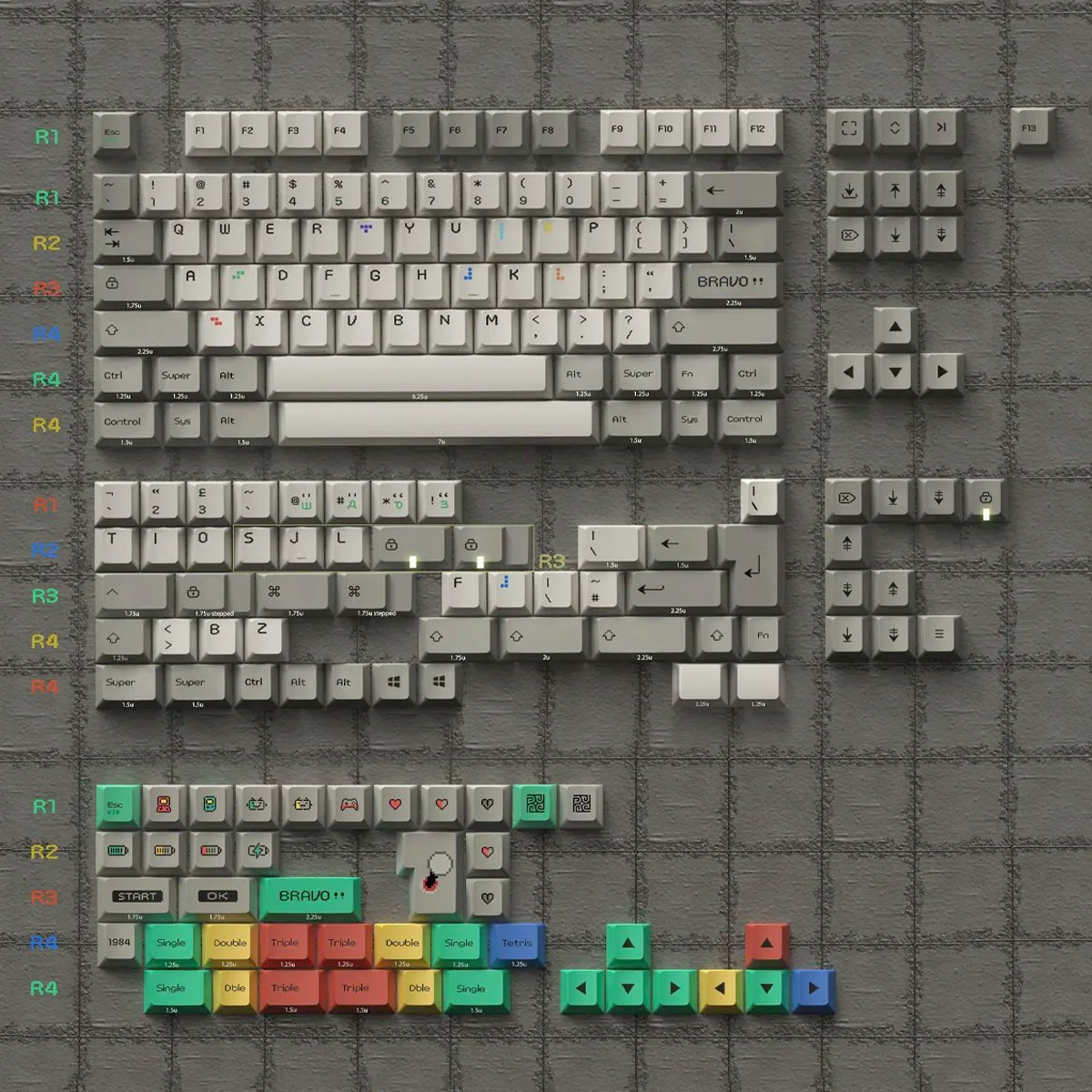 PBTfans Block Game Keycaps - Divinikey