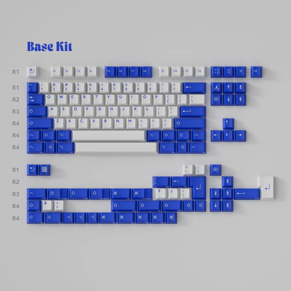 PBTfans Klein Blue R3 Keycap Set - Divinikey