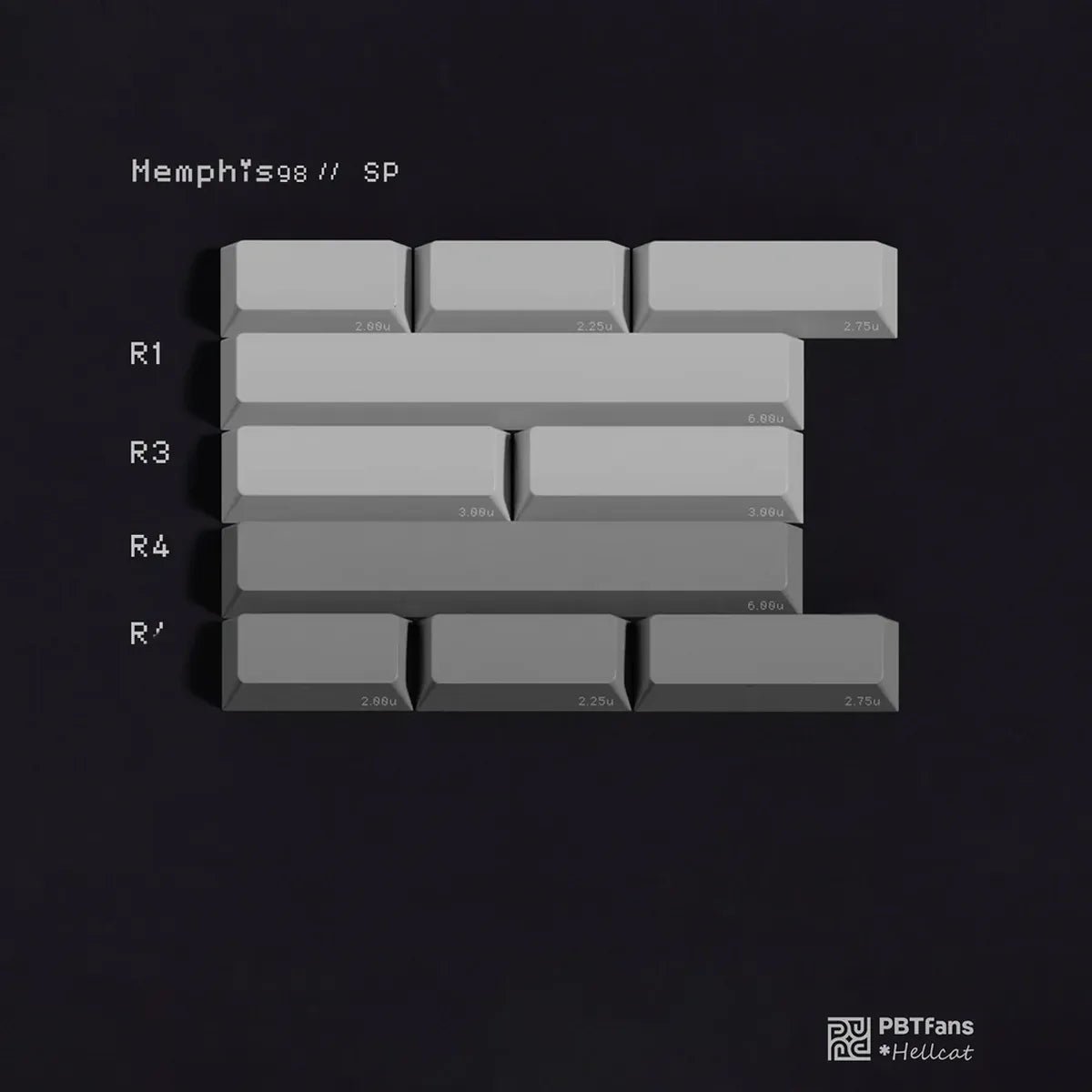 PBTfans Memphis98 Keycaps - Divinikey