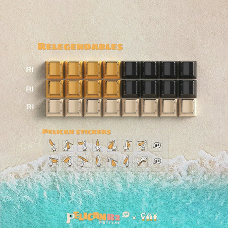 PBTfans Pelican R2 Keycaps - Divinikey