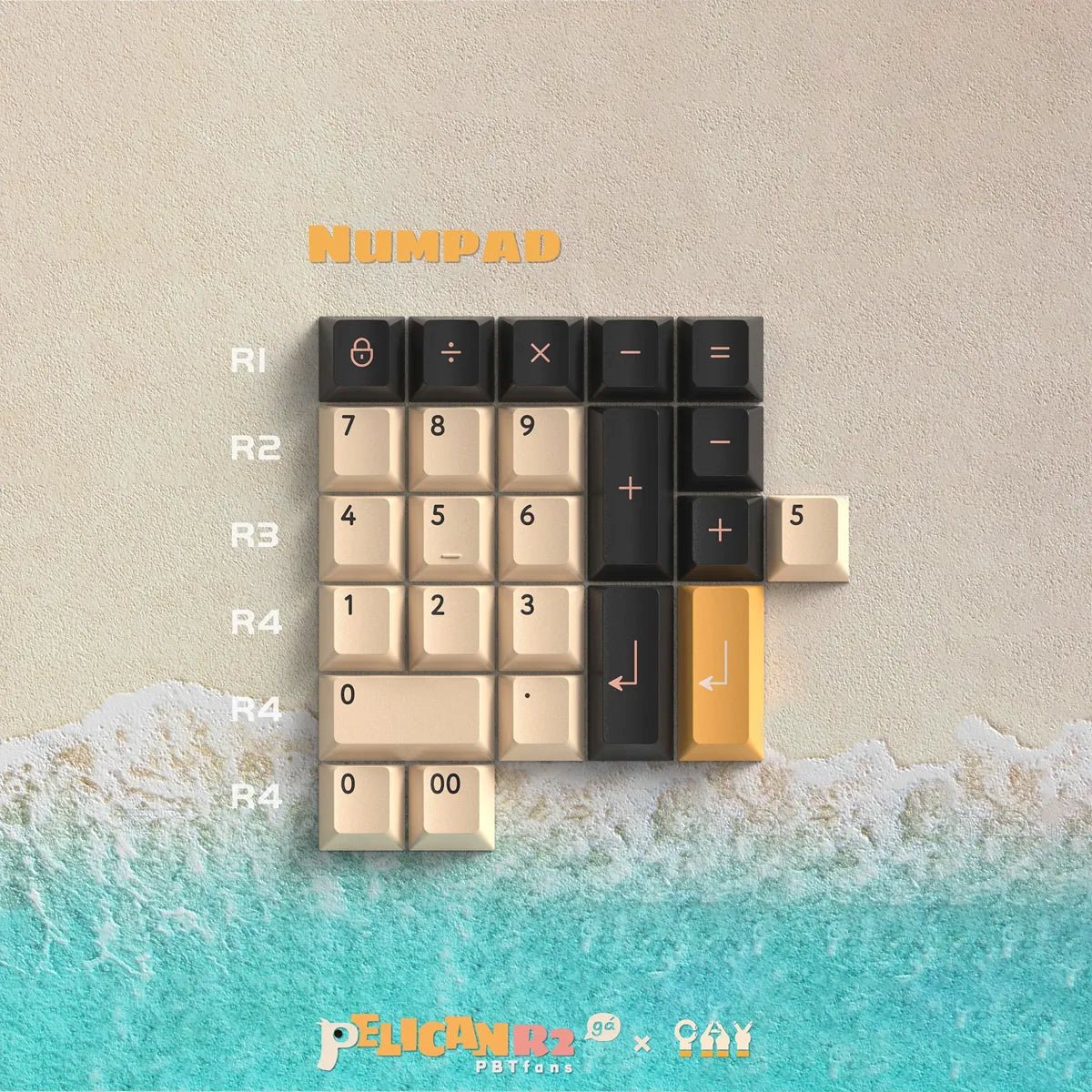 PBTfans Pelican R2 Keycaps - Divinikey