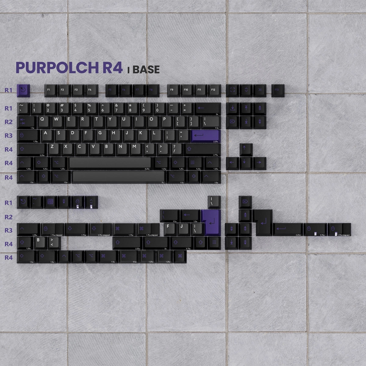 PBTfans Purpolch R3 Keycap Set - Divinikey