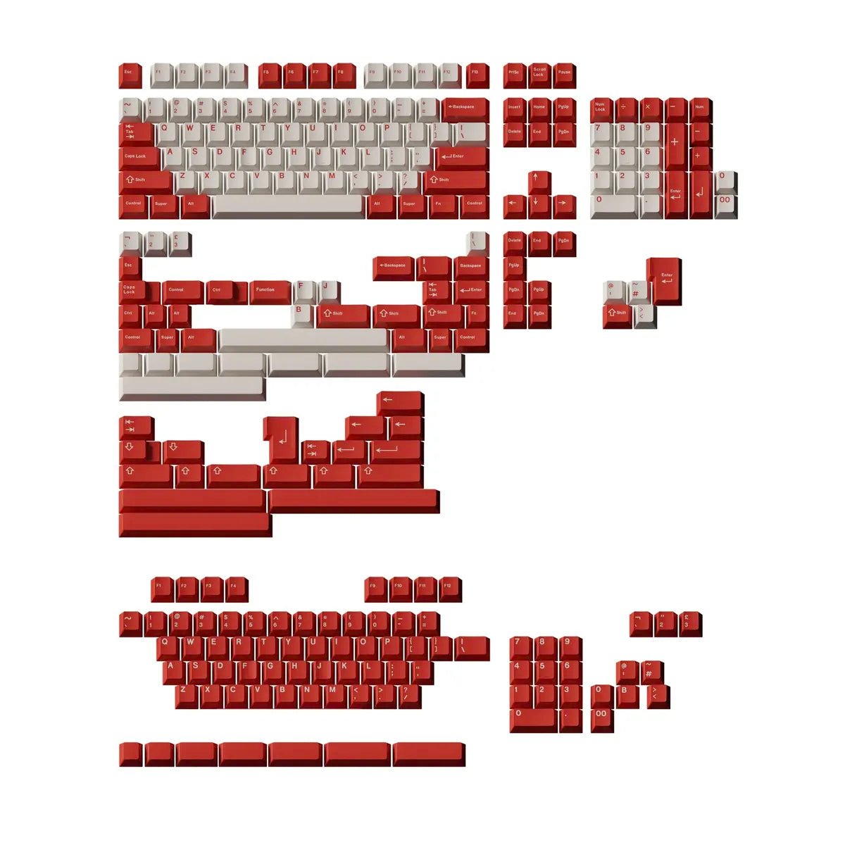 Swagkeys Classic Red Keycaps - Divinikey