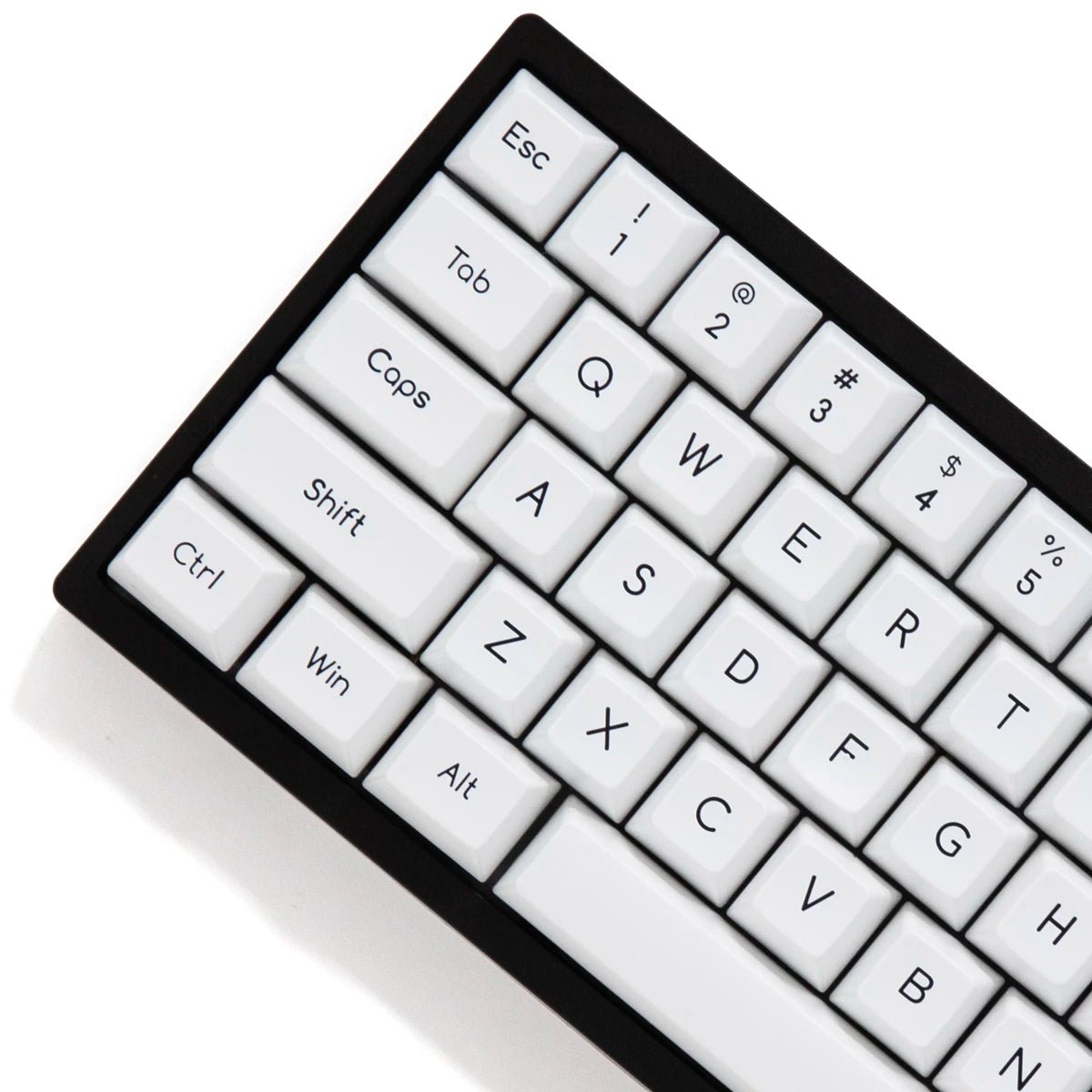 Akko Black on White Keycap Set Doubleshot ABS - Divinikey