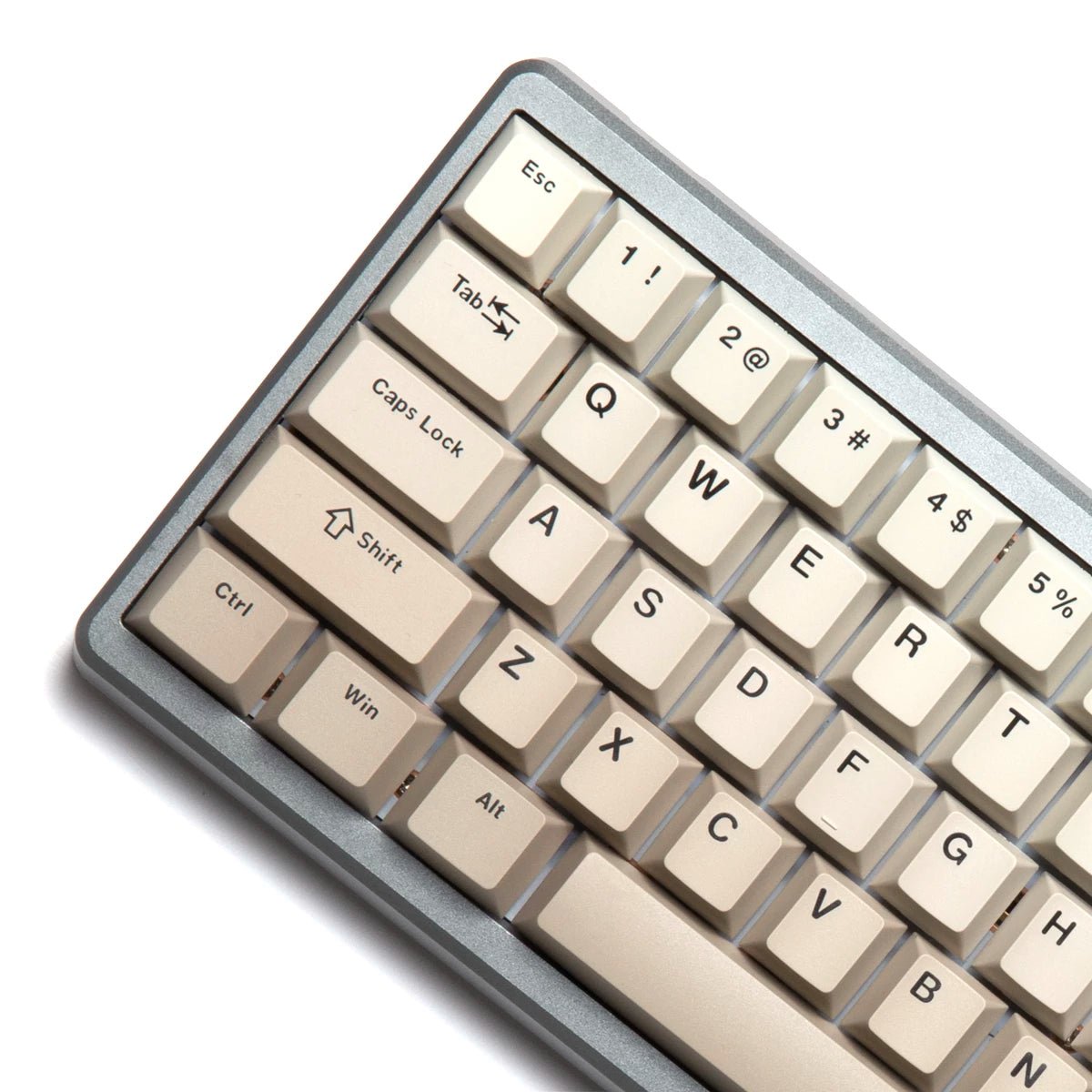 Akko Warm Gray Keycap Set Doubleshot PBT - Divinikey