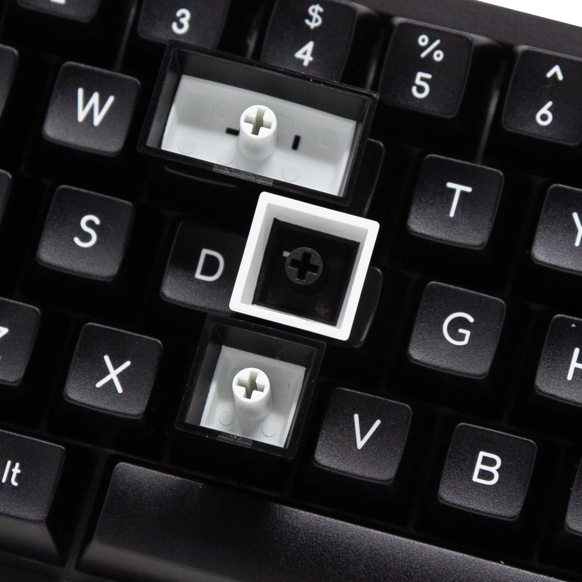 Akko White on Black Keycap Set Doubleshot ABS - Divinikey