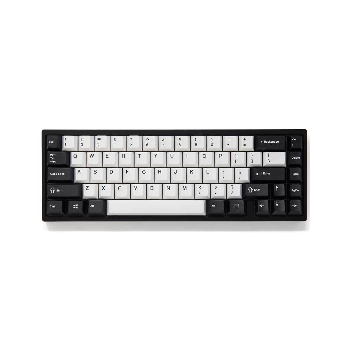 EnjoyPBT Black & White Keycap Set Doubleshot ABS - Divinikey