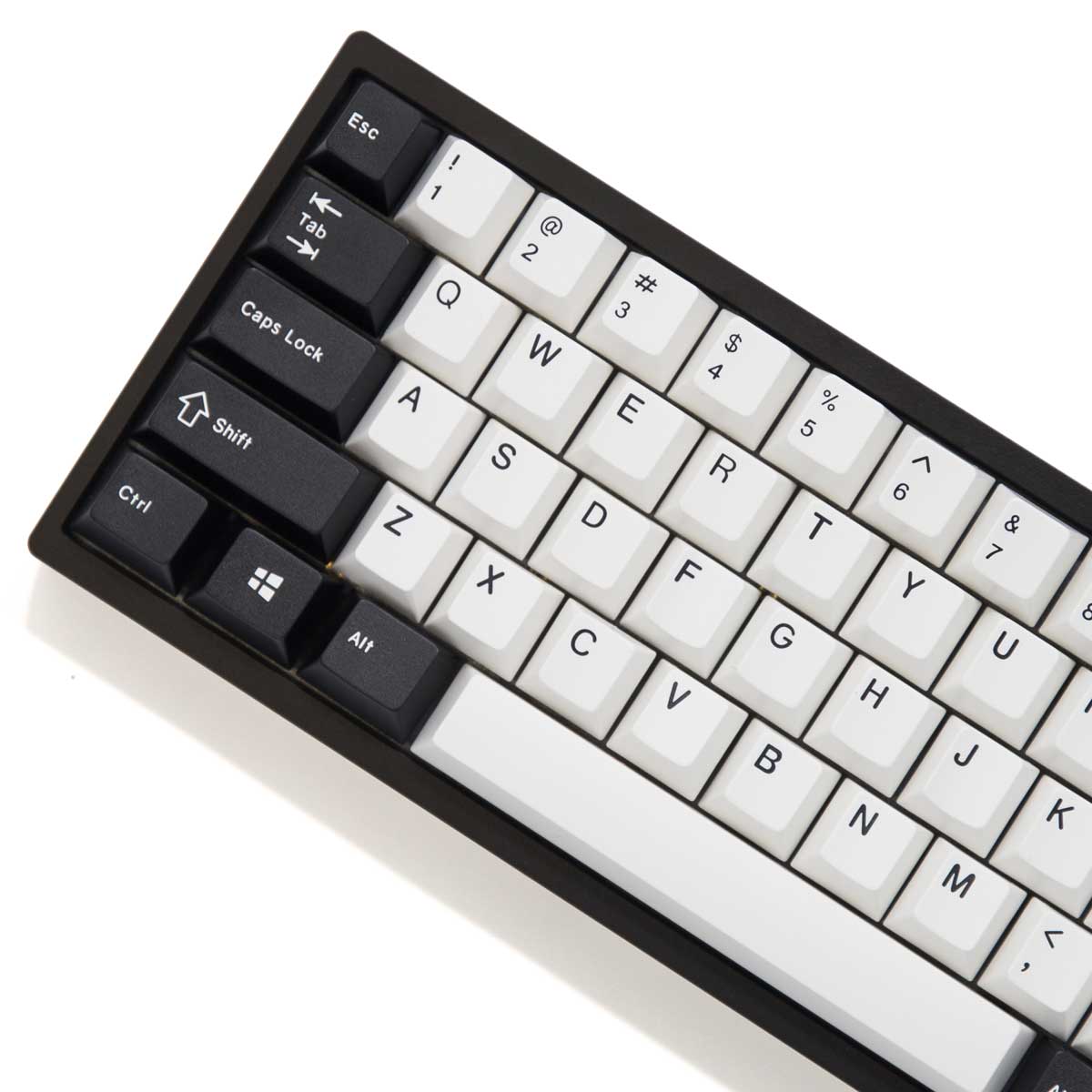 EnjoyPBT Black & White Keycap Set Doubleshot ABS - Divinikey
