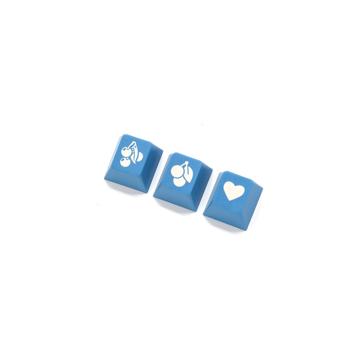 EnjoyPBT Blue and White Keycap Set Doubleshot ABS - Divinikey