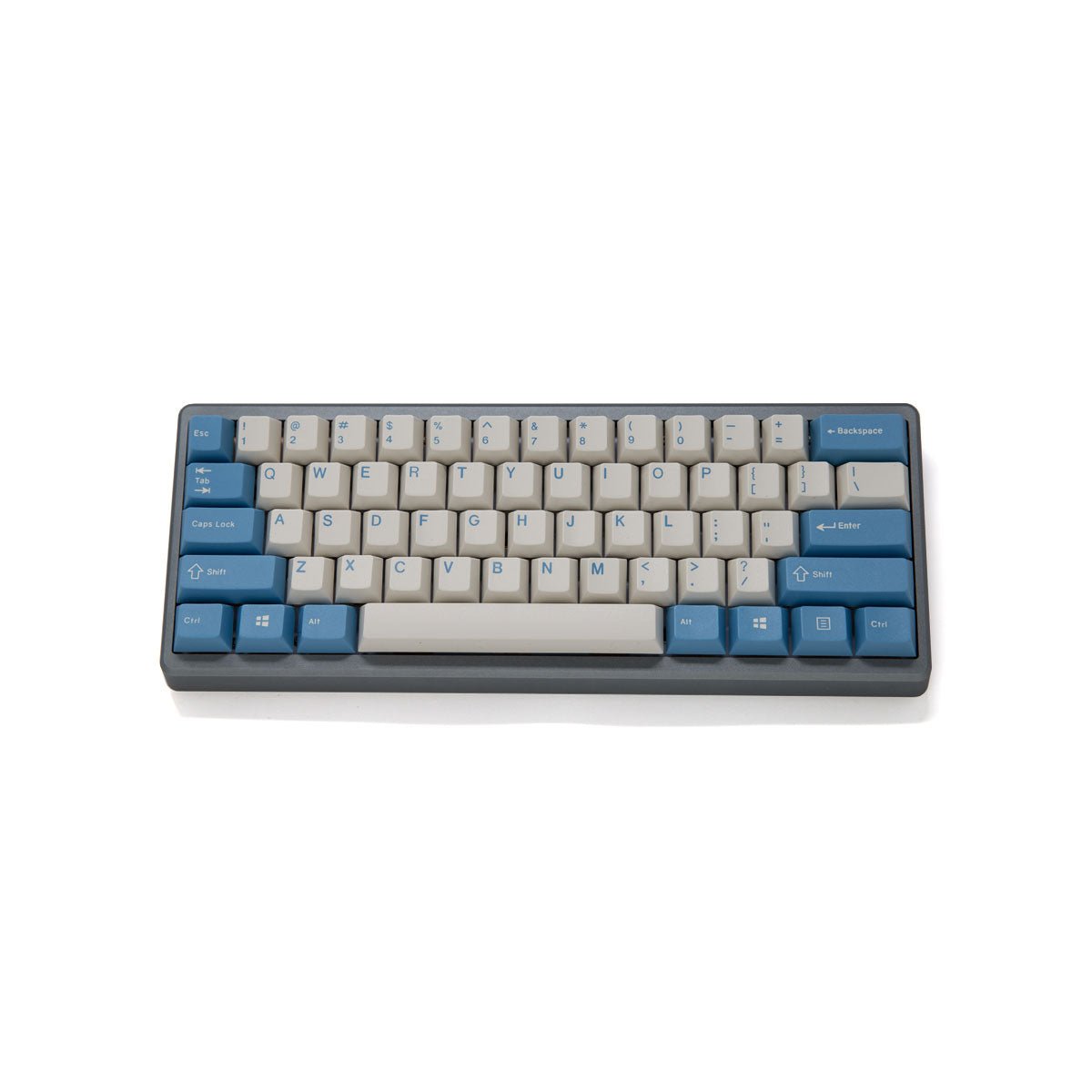 EnjoyPBT Blue and White Keycap Set Doubleshot ABS - Divinikey