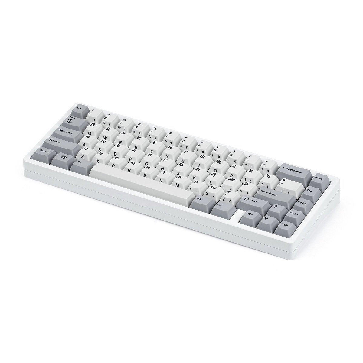 EnjoyPBT G81-SAV White & Gray Keycap Set Dye-Sub PBT - Divinikey