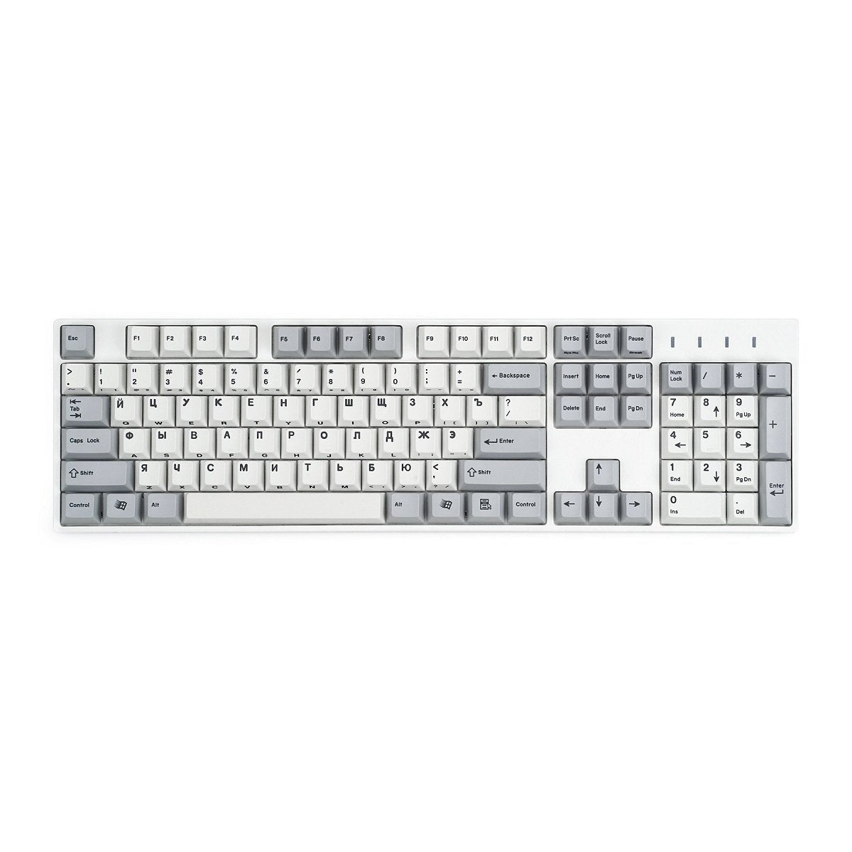 EnjoyPBT G81-SAV White & Gray Keycap Set Dye-Sub PBT - Divinikey