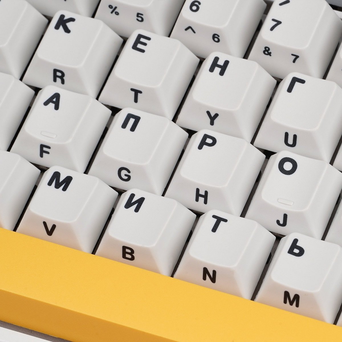 EnjoyPBT G81-SAV White & Gray Keycap Set Dye-Sub PBT - Divinikey