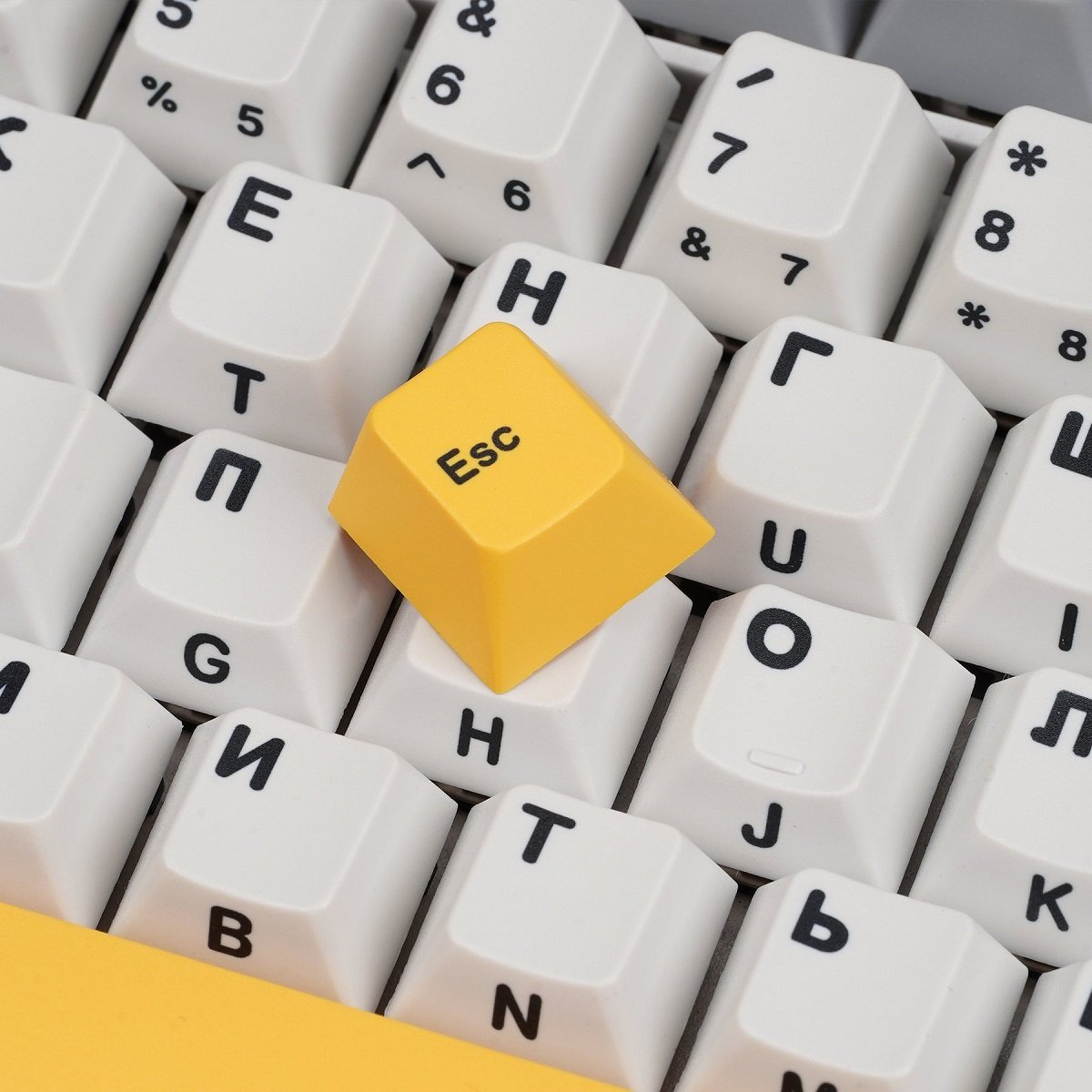 EnjoyPBT G81-SAV White & Gray Keycap Set Dye-Sub PBT - Divinikey