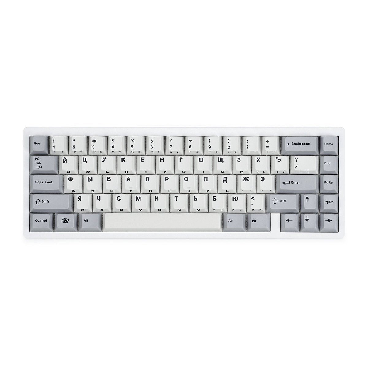 EnjoyPBT G81-SAV White & Gray Keycap Set Dye-Sub PBT - Divinikey