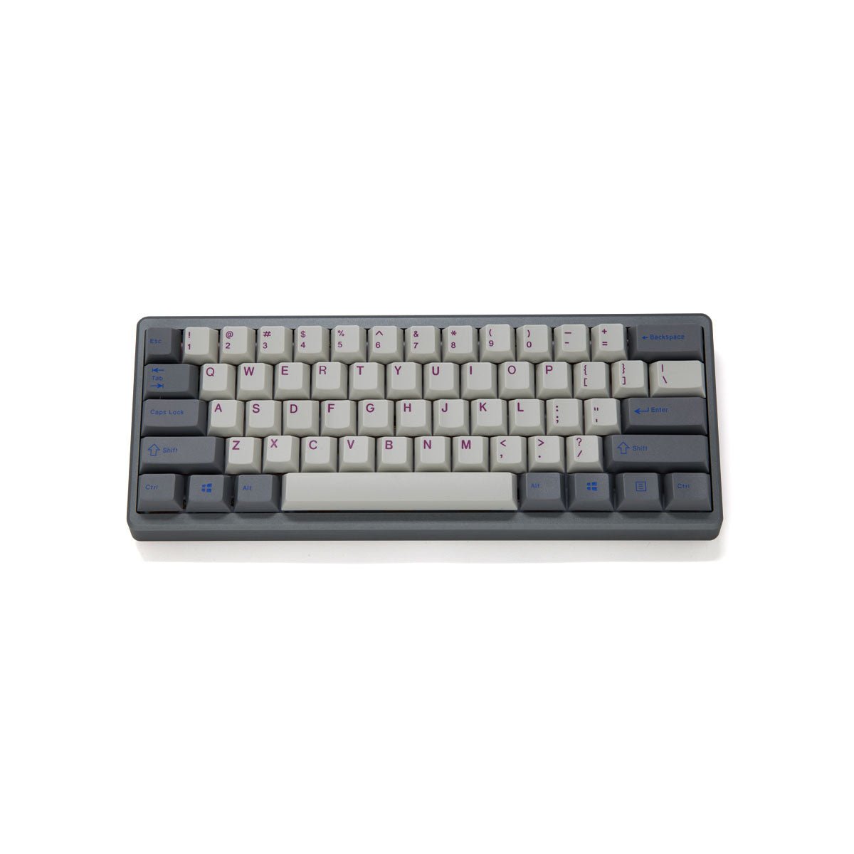 EnjoyPBT Grey White Keycap Set Doubleshot ABS - Divinikey