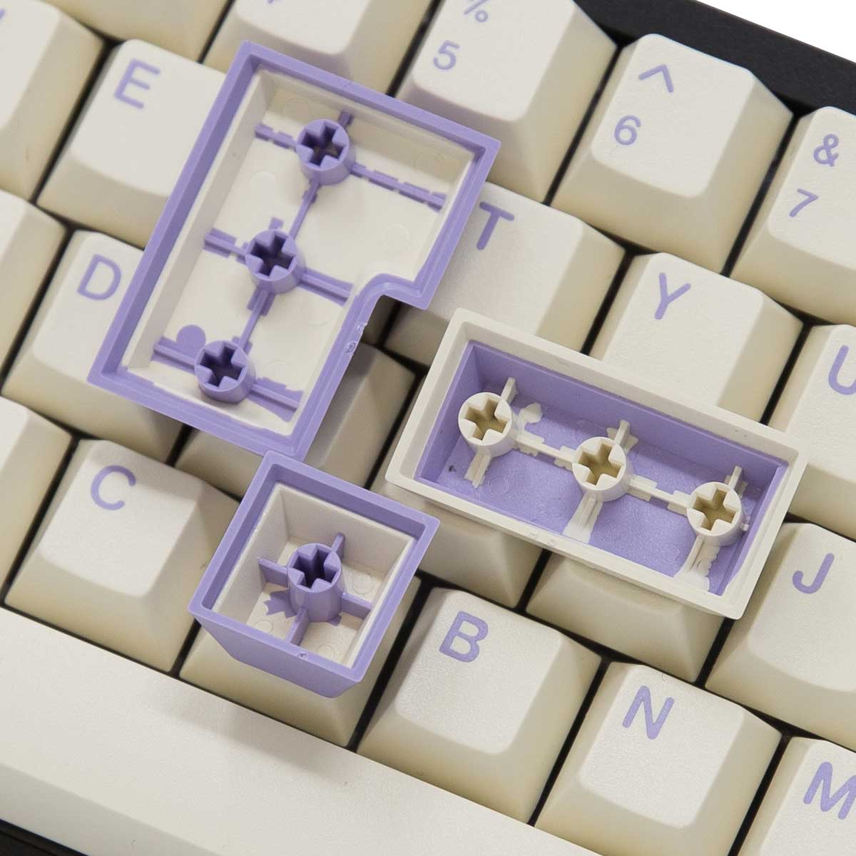 EnjoyPBT Milky Purple Keycap Set Doubleshot ABS - Divinikey
