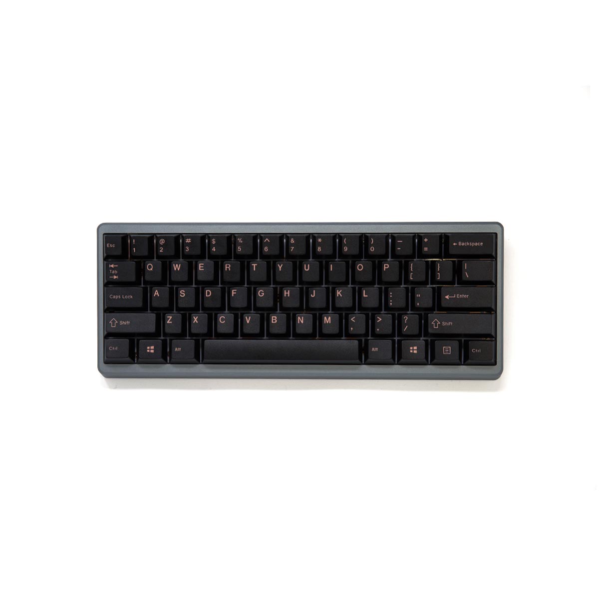 EnjoyPBT Pink on Black Keycap Set Doubleshot ABS - Divinikey