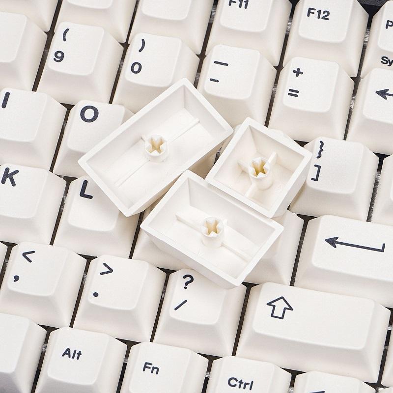 EnjoyPBT Simple White Keycap Set Dye-Sub PBT - Divinikey