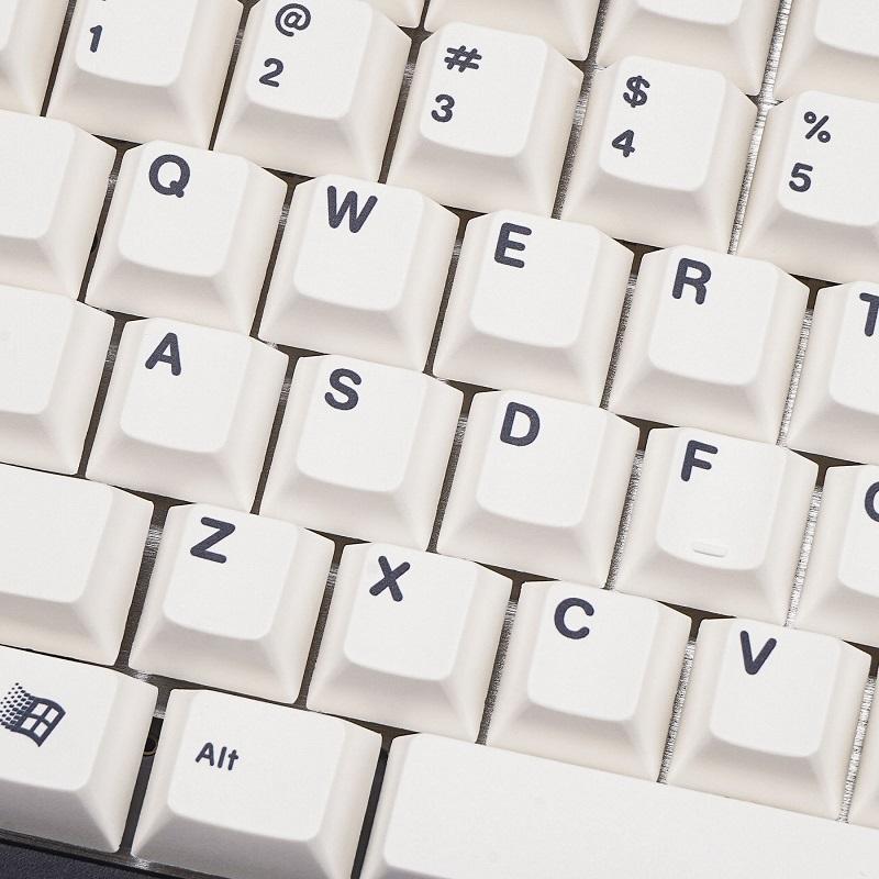 EnjoyPBT Simple White Keycap Set Dye-Sub PBT - Divinikey