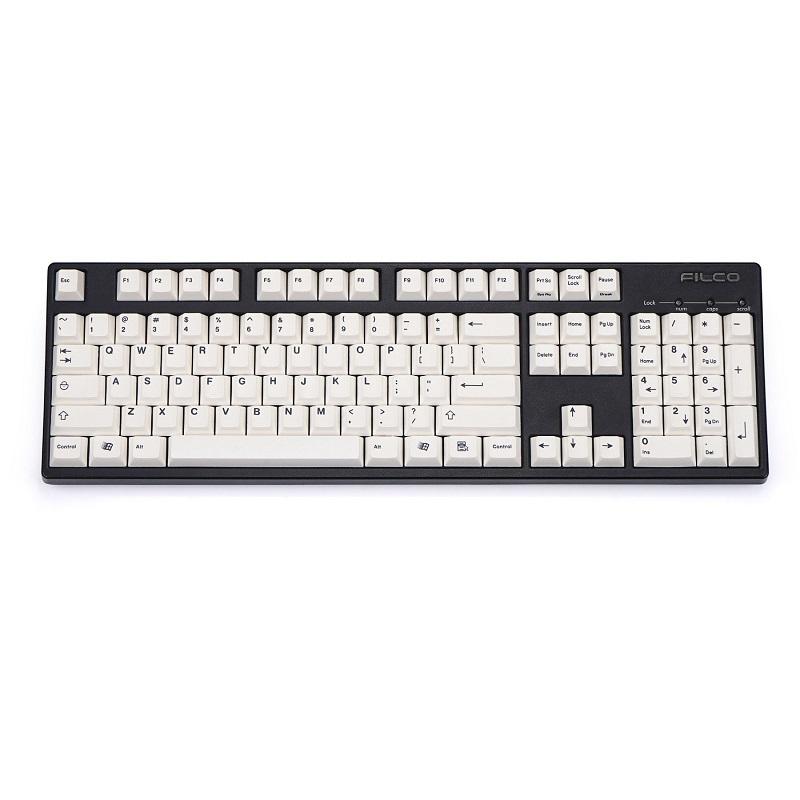 EnjoyPBT Simple White Keycap Set Dye-Sub PBT - Divinikey