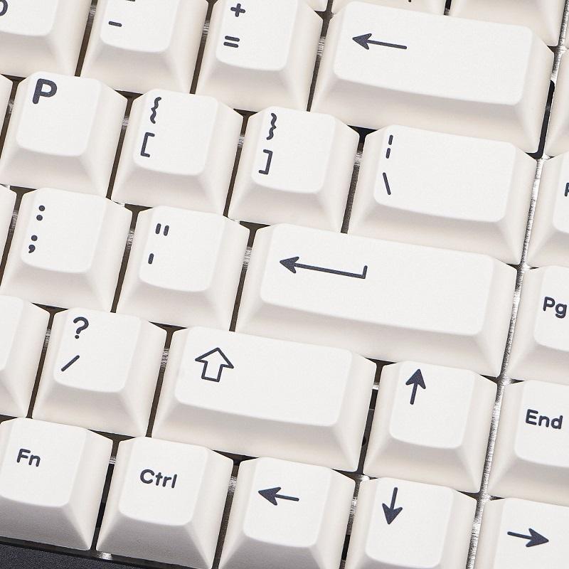 EnjoyPBT Simple White Keycap Set Dye-Sub PBT - Divinikey
